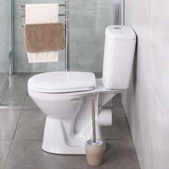 Унитаз компакт CERSANIT MITO GREY нижний подвод горизонтальный PP