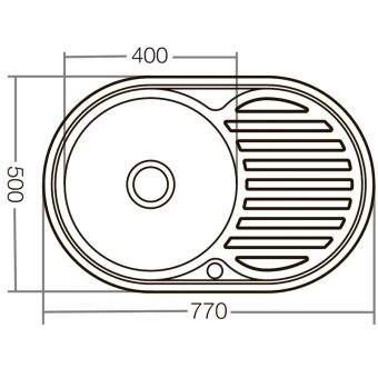 Кухонная мойка ZERIX Z7750-06-180E (satin) (ZX1594)