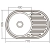 Кухонная мойка ZERIX Z7750-06-180E (satin) (ZX1594)
