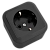 Розетка 2P+E черная СВПР ПРАЛЕСКА