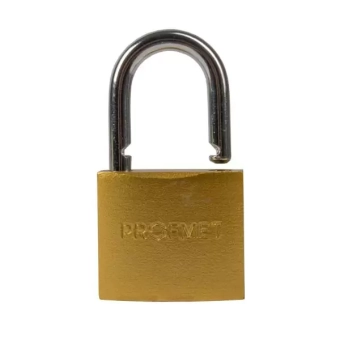 Замок навесной b40мм, чугунный, дужка d6мм , цвет латуни