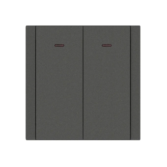 Двойной выключатель с индикатором REMI 10 A 220 - 240 В антрацит Elmos