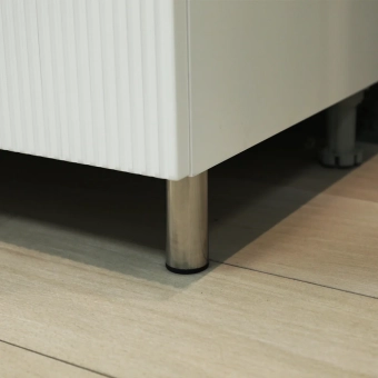 Шкаф напольный Positano белый матовый под умывальник Argo 600 Bayro