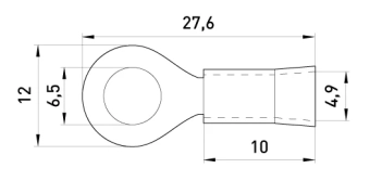 Изолированный наконечник e.terminal.stand.rv2.2.6.yellow 1.5-2.5 кв.мм, желтый E.NEXT