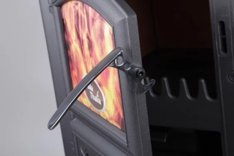 Печь-камин отопительная, сталь-чугун, Bella Thalia "FORTE", твердое топливо, 10 кВт, до 60 м²