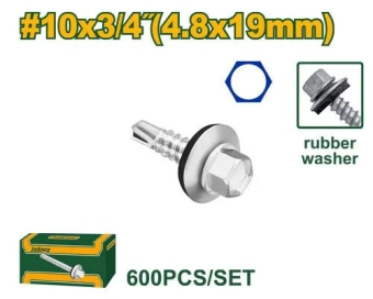Саморез с шестигранной головкой и резиновой шайбой 4.8*19 (600)JDXS4531 Jadever