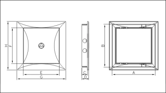 Ревизионная дверца DR 150x200 мм, ABS, белый