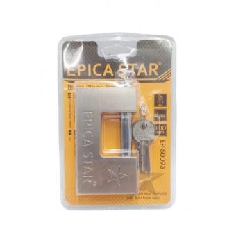 Замок навесной, анодированный матовый 100мм, EP-50093; Epica Star